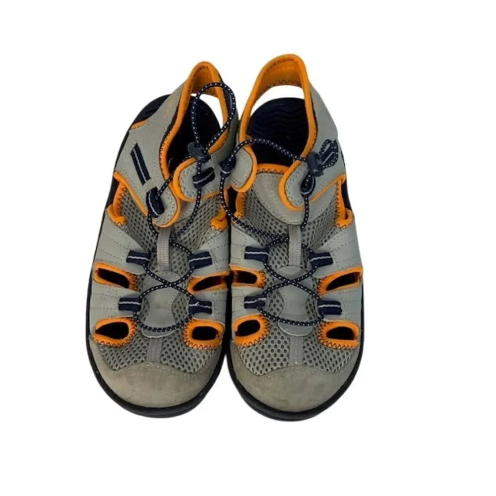 New Balance Kids Youth Adirondack Adjustable Sandals Gray Orange G4 Women's 5.5